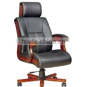 Wooden Executive Chair With Headrest thumbnail-1