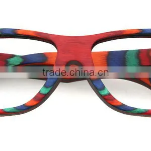 Hot Wholesale Colourful Sunglasses Skateboard Wood Sunglasses thumbnail-3
