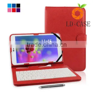 Fashionable Leather Case With Keyboard for 9.7 Inch Tablet pc for IPad thumbnail-1