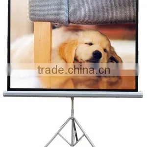 Matt White Projector Screen With Portable Tripod 3D HD TV Projection for Home Cinema System thumbnail-1