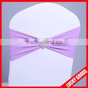 Wholesale Light Purple Spandex Chair Cover Chair Band With Buckle thumbnail-1