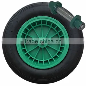 14 Inch Pneumatic Rubber Wheel 3.50-8 With Axle thumbnail-1