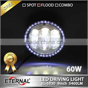 9in 60W High Power Round Transportation Equipment Vehicles Led Driving Headlight Car Automotive Led Working Light thumbnail-1