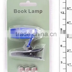 Hot Selling Mini Plastic Book Lamp 3 Button Cell With Clip Holder thumbnail-1