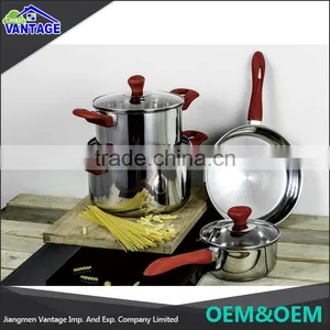 Wholesale Mirror Polish Nonstick Cooking Pot and Frying Pan Stainless Cookware thumbnail-3
