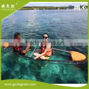 2 Seat Plastic Crystal Clear Bottom Transparent Canoe /kayak thumbnail-1