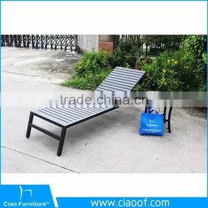 Aluminum Frame Beach Bed Wood / Wooden Sun Lounger / Teak Sun Lounger thumbnail-4