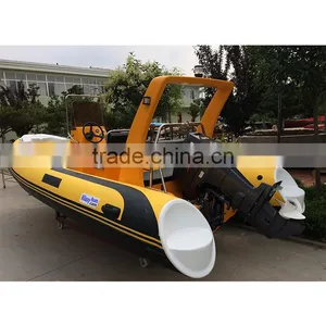 China Manufacturer Made New 17ft RIB Rigid Hypalon Inflatable Sport Fishing Boats for Sale With Japan Outboard Engine Motor thumbnail-2