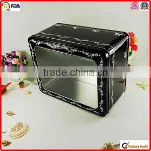 Decorative Large Container Metal Rectangle Tin Boxes for Cakes thumbnail-2