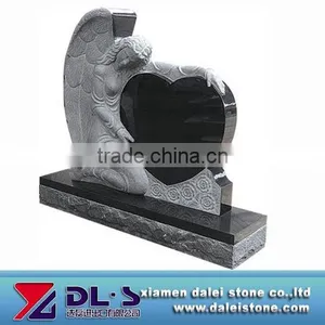 Absolute Black Angel Granite Headstones thumbnail-1