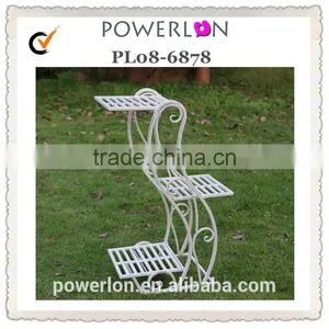 Antique Waterproof Iron Flower Pots Stand For Garden Decoration thumbnail-1