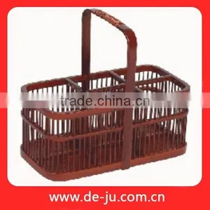 Bamboo Fruit Basket With Net Cover thumbnail-1