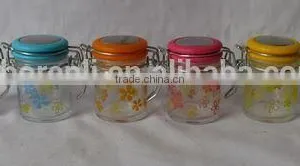 Custom Printing Personalized Customized Glass Spice Jar With Clamp Lid thumbnail-2