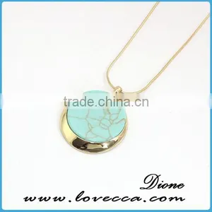 Fashion Design Simple Gold Chain Necklace Gemstone Chain Necklace thumbnail-6
