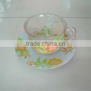 Glass Tea Cup With Saucer,tableware,glass Tea Cup,glassware thumbnail-1