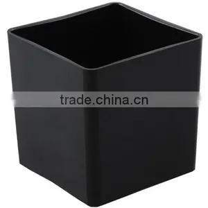 15X15CM Black Plastic Square Vase thumbnail-1