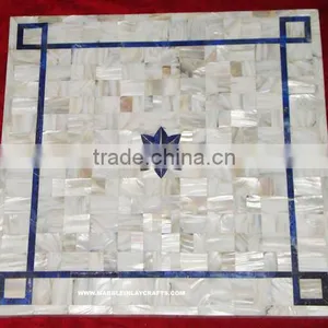 Mother Of Pearl Marble Inlay Table Top thumbnail-1