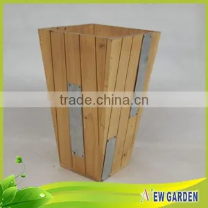 Handicraft Attractive Price Outdoor Garden Tall Square Wooden Vases thumbnail-6