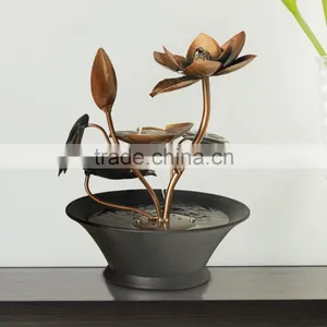 Begonia Flowers Cascading Indoor Tabletop Fountain thumbnail-1
