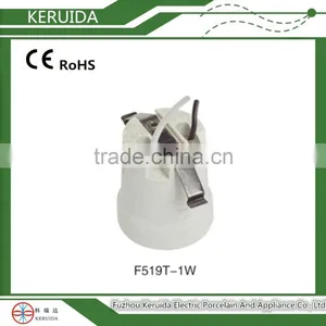 Porcelain/ceramic Cabinet Screw Lamp Holder Cap E27 With Ceiling Rose and Wire thumbnail-1