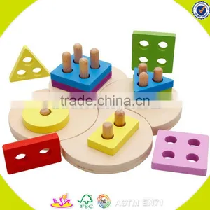 Wholesale Funny Kids Wooden Shape Sorter Blocks Stacking Toy Hot Sale Baby Wooden Shape Sorter Blocks Stacking Toy W13D098 thumbnail-3