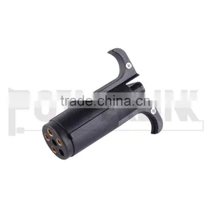 S80550 6 Way Round Pin to 4 Way Pin Trailer Light Adapter Plug Connector thumbnail-1