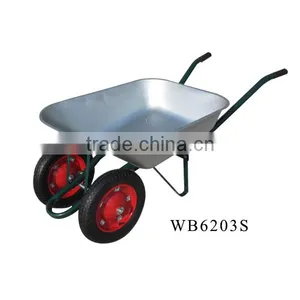 WANTAI Industrial Heavy Duty Wheelbarrow WB6203S Price Construction Tools Wheel Barrow thumbnail-1
