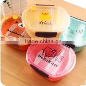 New Kawaii Cute Small Lunch Box, "Bento" Plastic 2pcs Set,CUSTOM Hot New Product for 2015 Made in China thumbnail-3