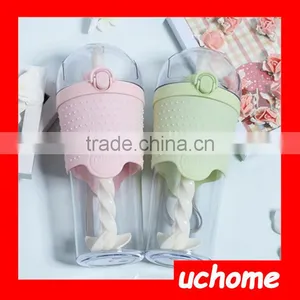 UCHOME New Arrival Creative Plastic Sports Water Bottle Stirring Plastic Bottle thumbnail-2