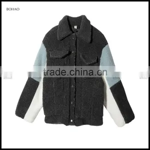 Quality Fashion Style New Winter Women Coat Clothes Whole Skin Rabbit Fur Apparel Lamb Fur Collar Coat Jackets thumbnail-2