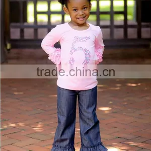 2017 New Arrival Boutique Girl Clothing Baby Clothes Kid Children Shorts Wholesale New Model Jeans Pants thumbnail-2