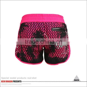 WHOLESALE WOMAN MMA SHORTS BLACK AND PINK thumbnail-2