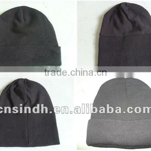 Black Fleece Hat,winter Fleece Hat thumbnail-1