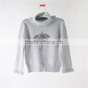 Child Girls' Turtleneck Long Sleeve Pullover Sweater thumbnail-1