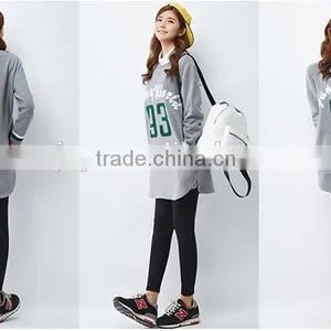 Female Hemp Grey Long-sleeved Straight Front Piece Print Dress thumbnail-3