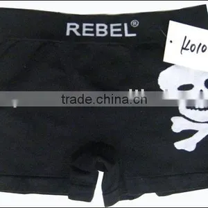 Black Seamlesss Boxer Shorts Man Underwear thumbnail-1