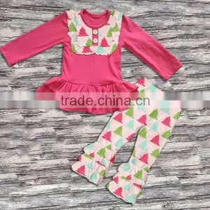 Wholesale Children Clothing Manufacturers China Fall Knit Boutique Dresses Children Christmas Outfits thumbnail-1