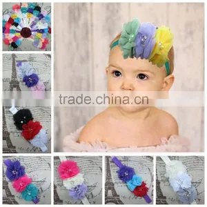 Boutique Cute Baby Girls Pearl Rhinestoned Centered Headband For Kids Hair Accessories thumbnail-1