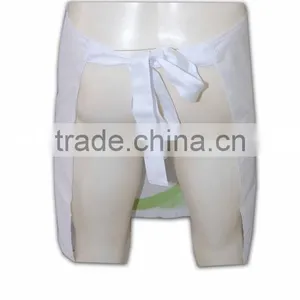 2015 Design Wholesale Promotional Solid Color Disposable White Apron thumbnail-4