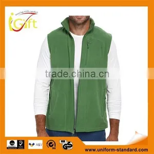 Newest Basic Fit Fleece Vest Secure-zip 100% Polyester Micro Fleece Popular Hottest Christmas SPORT VEST for Men thumbnail-1