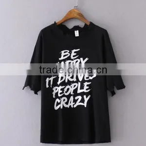 Hot Sale T Shirt Women Letter Printed T-shirt Women Tops Tee Shirt Custom t Shirt Printing thumbnail-2