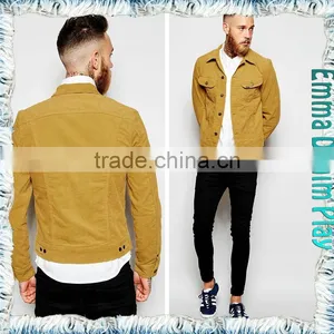 New 2015 Spring Men Fashion Cotton Denim Khaki Jackets thumbnail-3