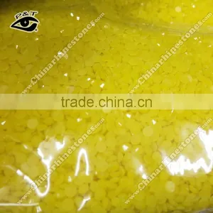 Hot Fix Epoxy Rhinestone Resin Crystal SS10 Topaz Yellow Color thumbnail-1