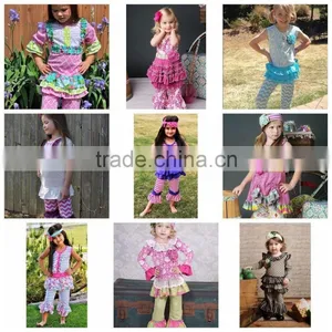 Best Selling Reliable China Supplier Soft Cotton Smocked Triple Ruffle Pants Winter Clothing Girl Halloween Ruffle Dress thumbnail-3