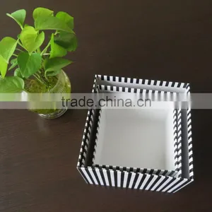Gift Box Set - Gift Box Stripe Square Lime Set of 3 Black thumbnail-6