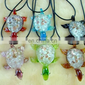 Lampwork Glass Tortoise Pendant Necklace CTN1108-6 thumbnail-1