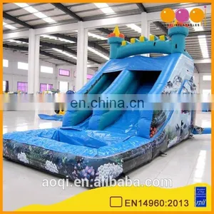 AOQI Different Design With Free EN14960 Certificate Inflatable Water Slide Castle thumbnail-1