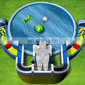 Best Quality Commercial Grade Giant New Design Polar Bear Inflatable Water Slide for Sale thumbnail-4