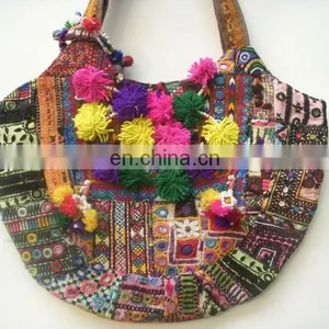 Handmade Vintage Banjara Bags With Pom Pom thumbnail-1