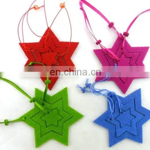 Custom Colorful Xmas Christmas Tree Felt Decoration Hanger thumbnail-1